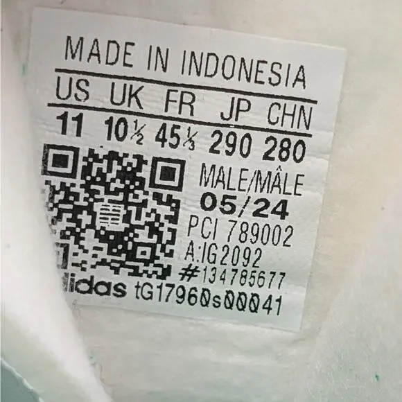 Adidas Gazelle Lace-Up Sneaker Shoes Men's Green/Cloud White Size US11 EU45 1/3 - Picture 7 of 10